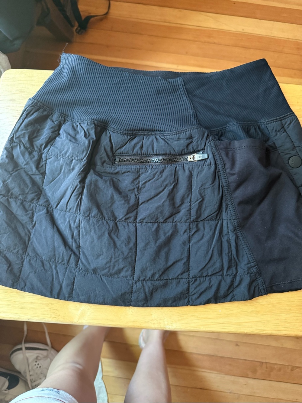 FP Movement by Free People Black Quilted Mini Skirt with Side Snap size XS - Picture 2 of 7